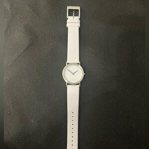 NWOT Extra Normal Designed by Ross McBride Watch in white & leather band